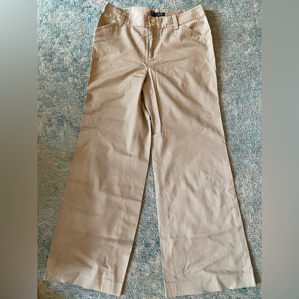 Ralph Lauren wide leg khakis size 6